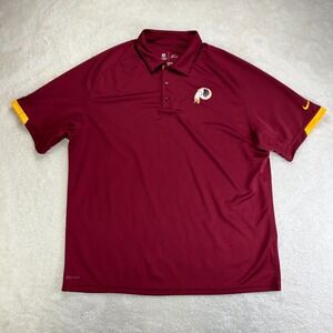 Washington Redskins NIke Dri Fit Shirt Mens XL Burgundy On Field Apparel "Read"